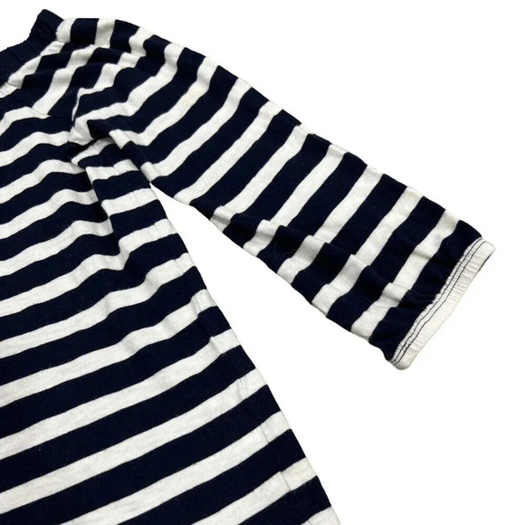 J. Crew Navy Striped Off Shoulder Knit Top XS - Picture 2 of 4